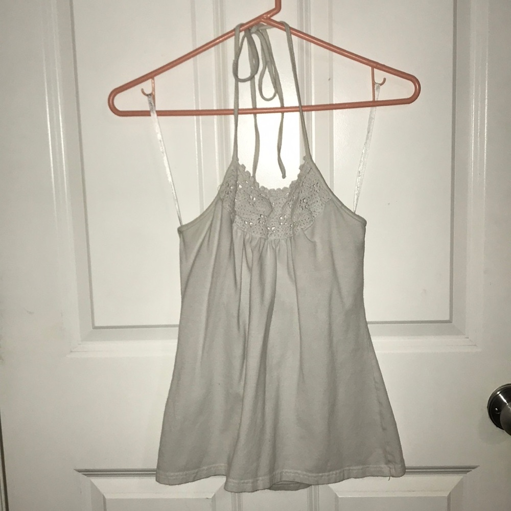 Comfy and Cute White Halter Tank!
